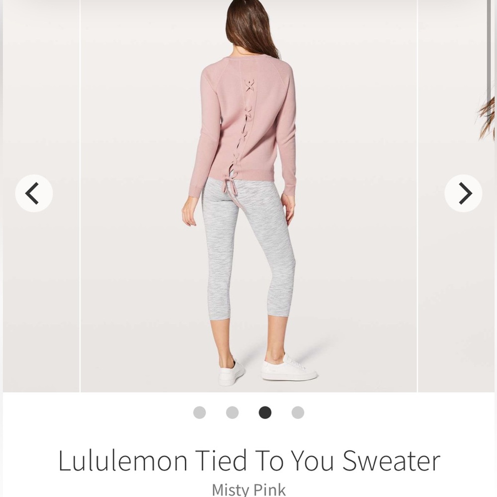 Lululemon Tied To You Sweater
Misty Pink. Size 4. EUC - Picture 3 of 13